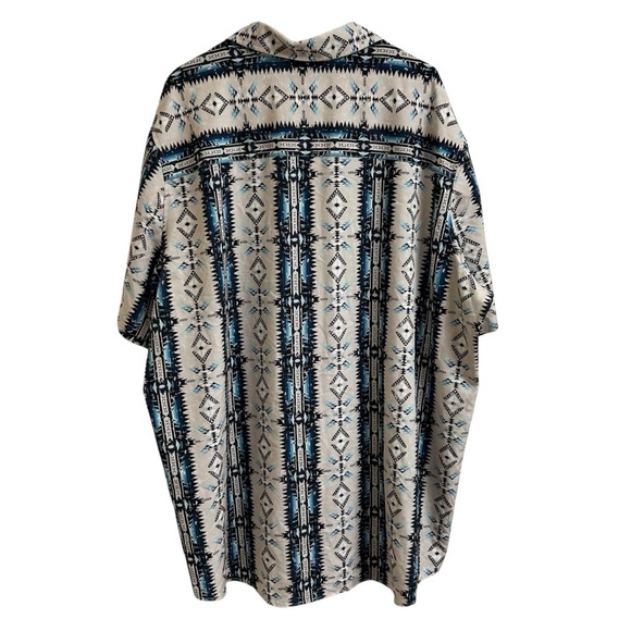 Panhandle Performance Aztec Print Western Short Sleeve Button Shirt Men’s Sz XXL - Picture 2 of 10